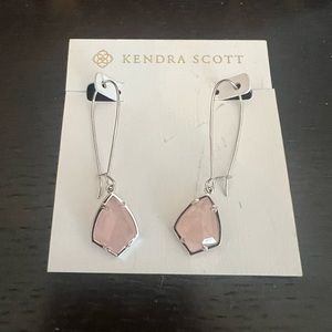Kendra Scott Carinne Drop Earrings in Rose Quartz